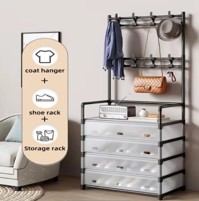 Organizador de Zapatos + Perchero🧥 – Todo Ordenado en un Solo Lugar - SOLO HOY 43% DE DESCUENTO 🔥